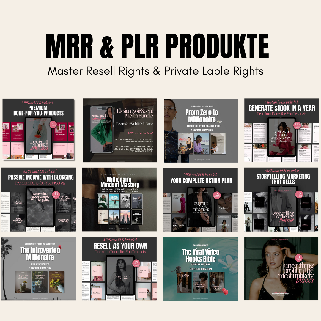 MRR+ PLR - PRODUKTE